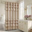 Rideau de douche Grace Beige Uni à volants simples 72x72''-32740821-125588364