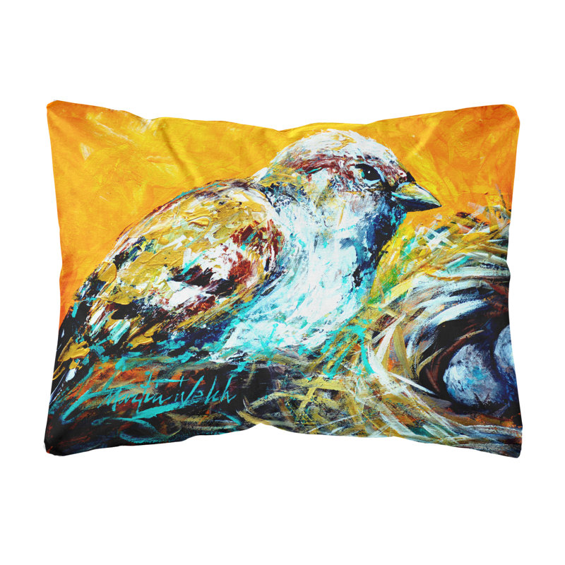 Coussin décoratif intérieur/extérieur oiseau