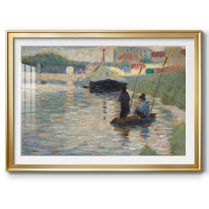 Vue de la seine, H 27 po x l 39 po x P 1,5 po, Or