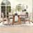 5-Piece Dining Table Set, Wood Extendable Dining Table with Removable Leaf and 4 Upholstered Chairs-1551281367