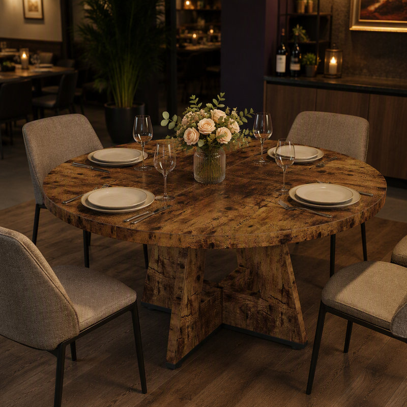 Table de salle à manger, Brun rustique
