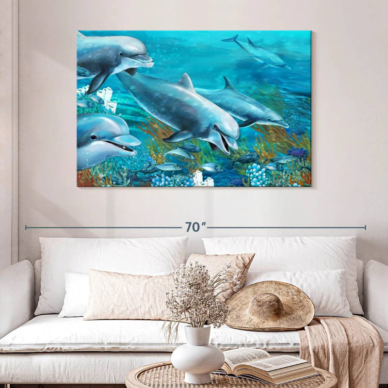 Dolphin Adventure, 32" H x 48" W