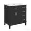 Meuble-lavabo de 30 po avec lavabo en céramique, armoire de rangement moderne avec portes à fermeture douce, tiroir profond et tiroir standard, meuble-lavabo élégant pour les petites salles de bain-129651368-129651371