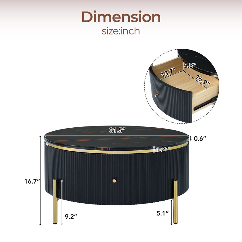 Table basse Samion, Noir