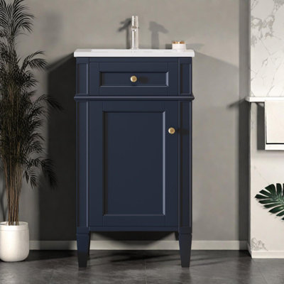 Ensemble de meuble-lavabo 18 po avec lavabo et rangement en céramique