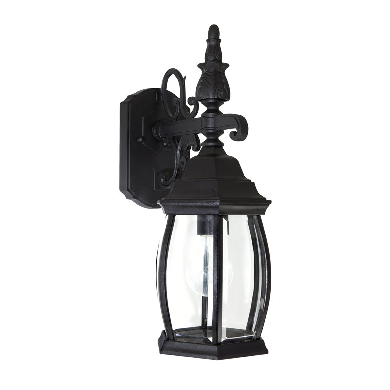 Lanterne murale d’extérieur 1 luminosité Herkimer, Noir