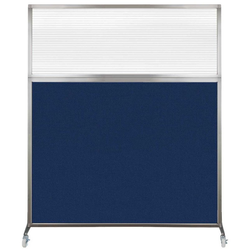 Cloison de bureau Hush, Longueur 72 po, Bleu marine