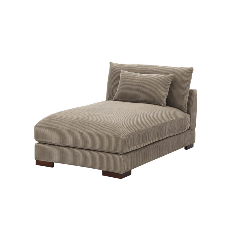 Ayvion Upholstered Chaise Lounge, Chaise Brown KD