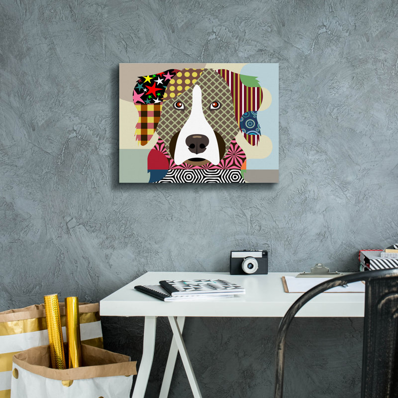 «Bernese Mountain Dog» par Lanre Adefioyue, H 12 po x l 16 po x P 0,75 po