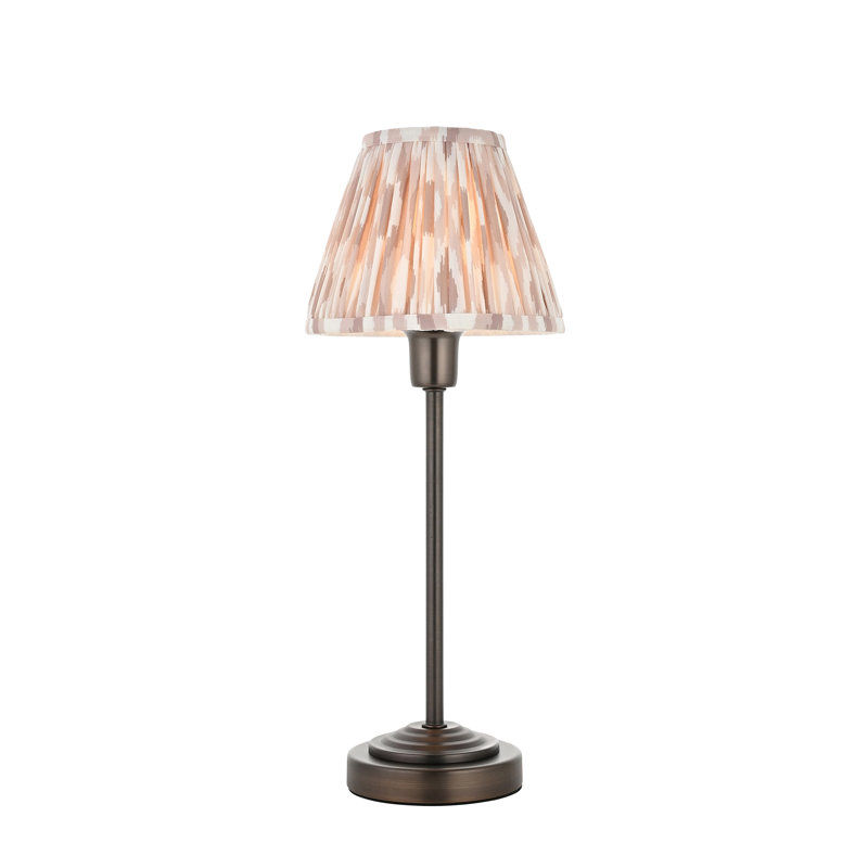 Table Lamp 16cm Shade, Brown, Beige