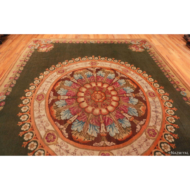 Tapis antique français Charles Savonnerie