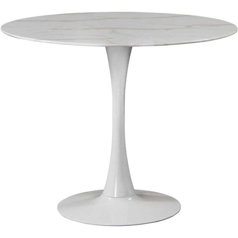 Table de salle à manger Holly Sevinc, L 36 po x L 36 po, Blanc