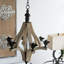 Lustre en bois 6 lumières