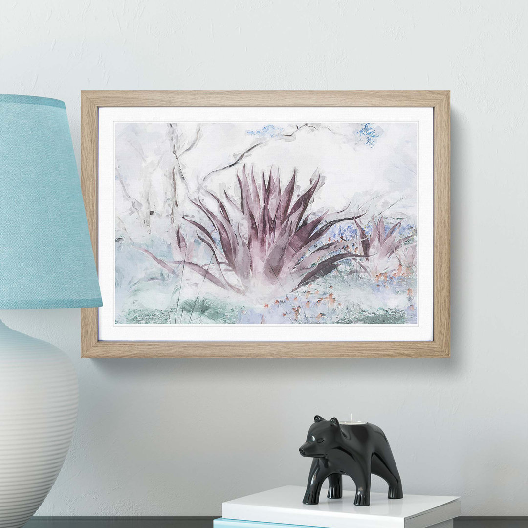 Wild Aloe Vera Succulent in Abstract - Framed Print