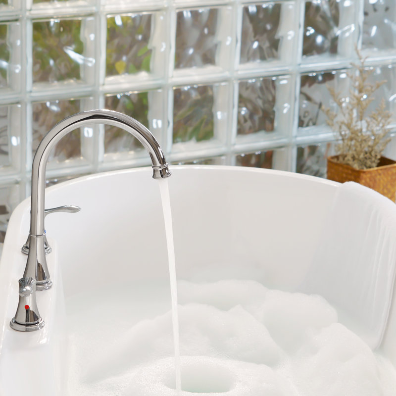 2-Handle High Arc Widespread Roman Tub Faucet, Polished Chrome