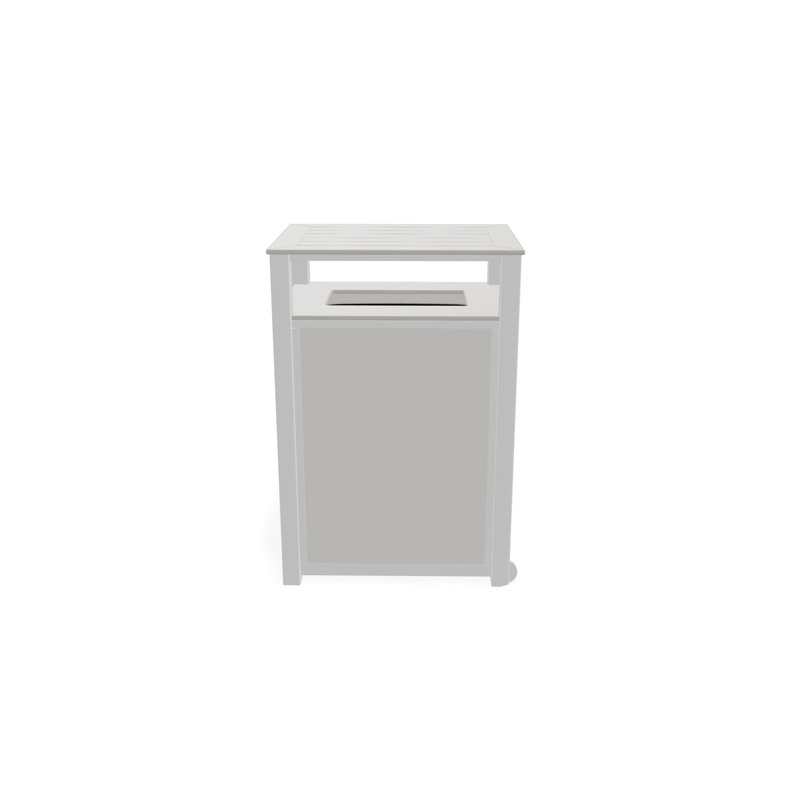 Poubelle en aluminium / polymère 30 gallons, Blanc