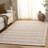 Ebony Hand Tufted Wool; Cotton Geometric Indoor Rug-200046800