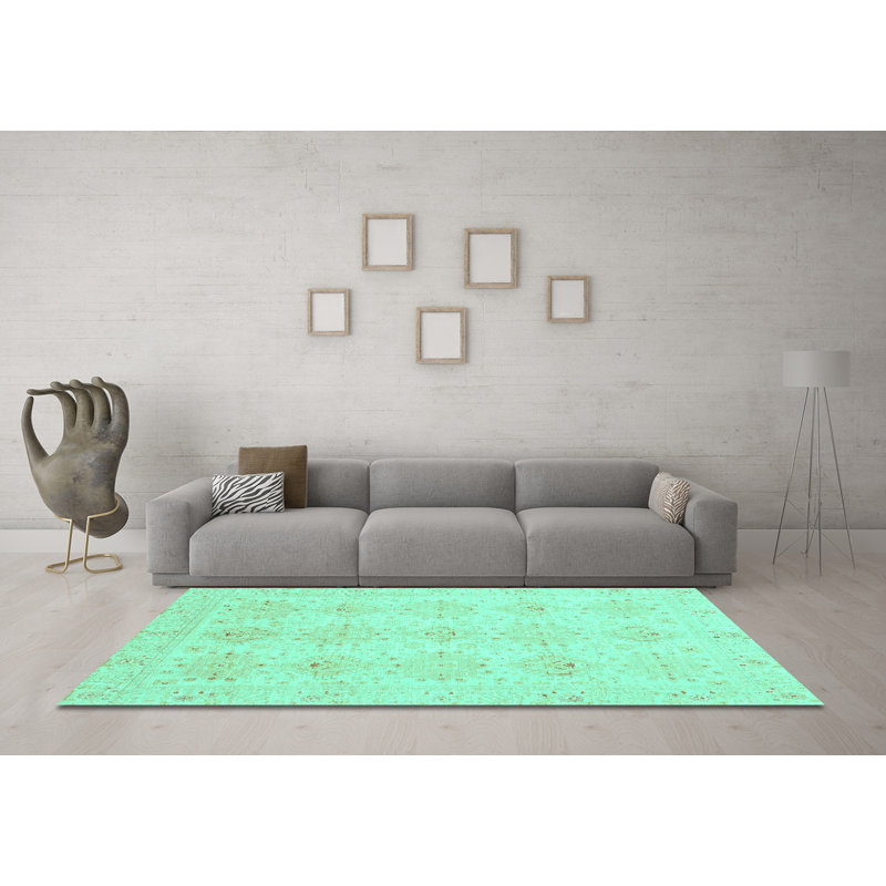 Washable Oriental Indoor Rug, Square 8'