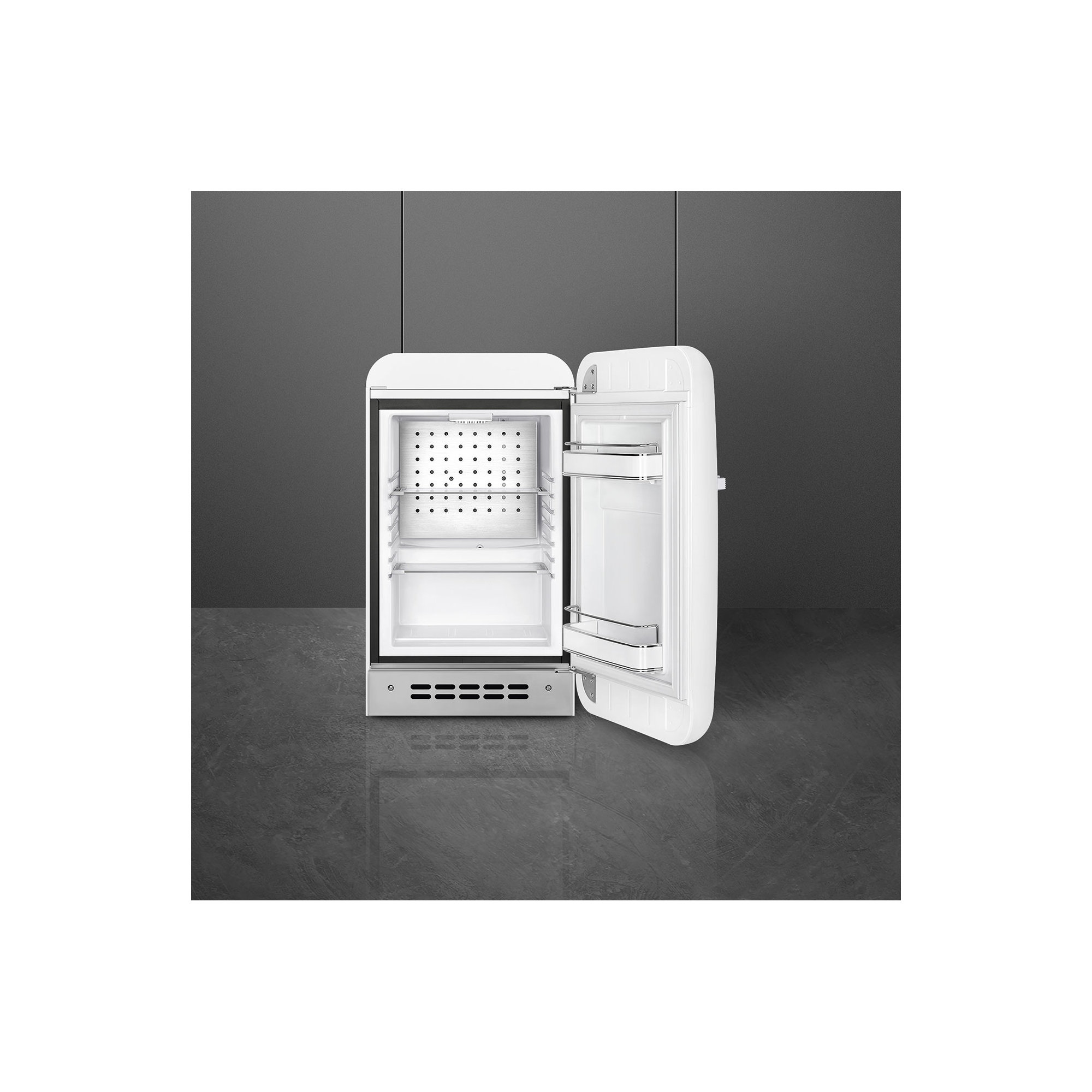 SMEG 50s Style Retro 1.2 cu. ft. Freestanding Mini Fridge, Right, White