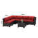 7-Piece L-Shaped All-Weather Wicker Sectional Sofa Set with Cushion and Coffee Table