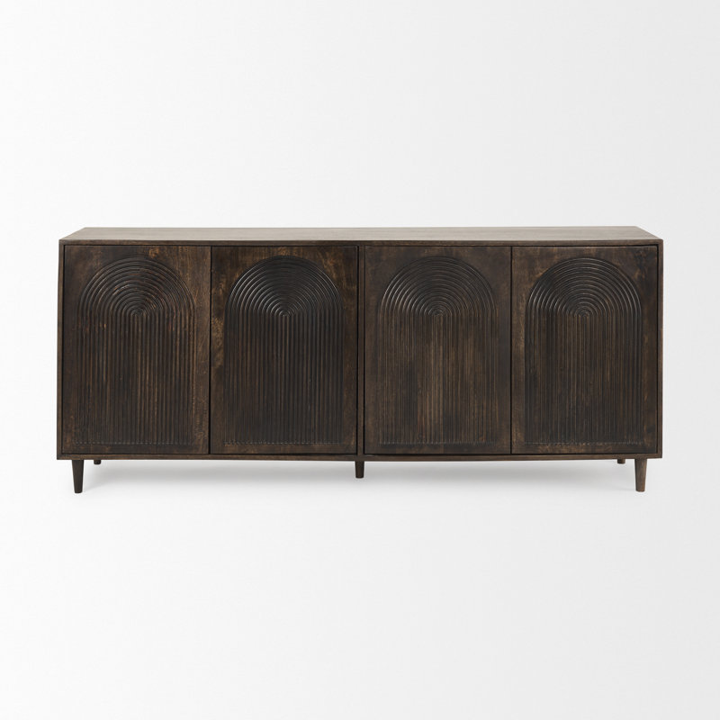 71.75'' W Solid Wood Sideboard, Dark Brown
