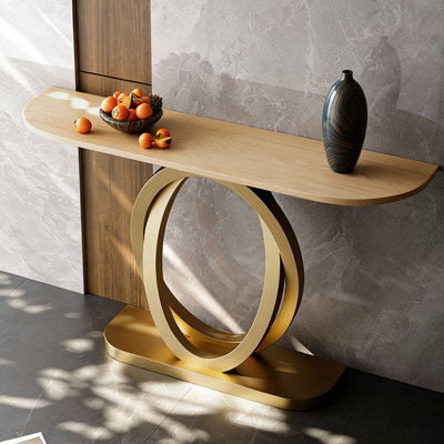 Modern light luxury minimalist console table