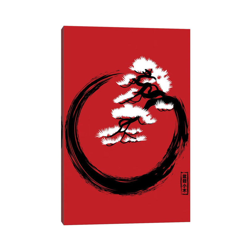 «Circle Bonsai» par - Toile tendue, H 26 po x l 18 po x 1,5 po