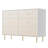 6 Drawer Dresser, Modern White Chest of Drawers with Gold Metal Legs and Handles,Large Double Wooden Dresser for Bedroom