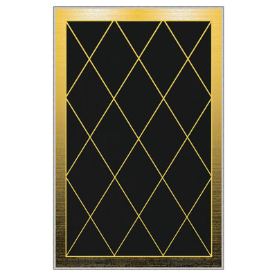 Tapis noir / jaune Ditmar