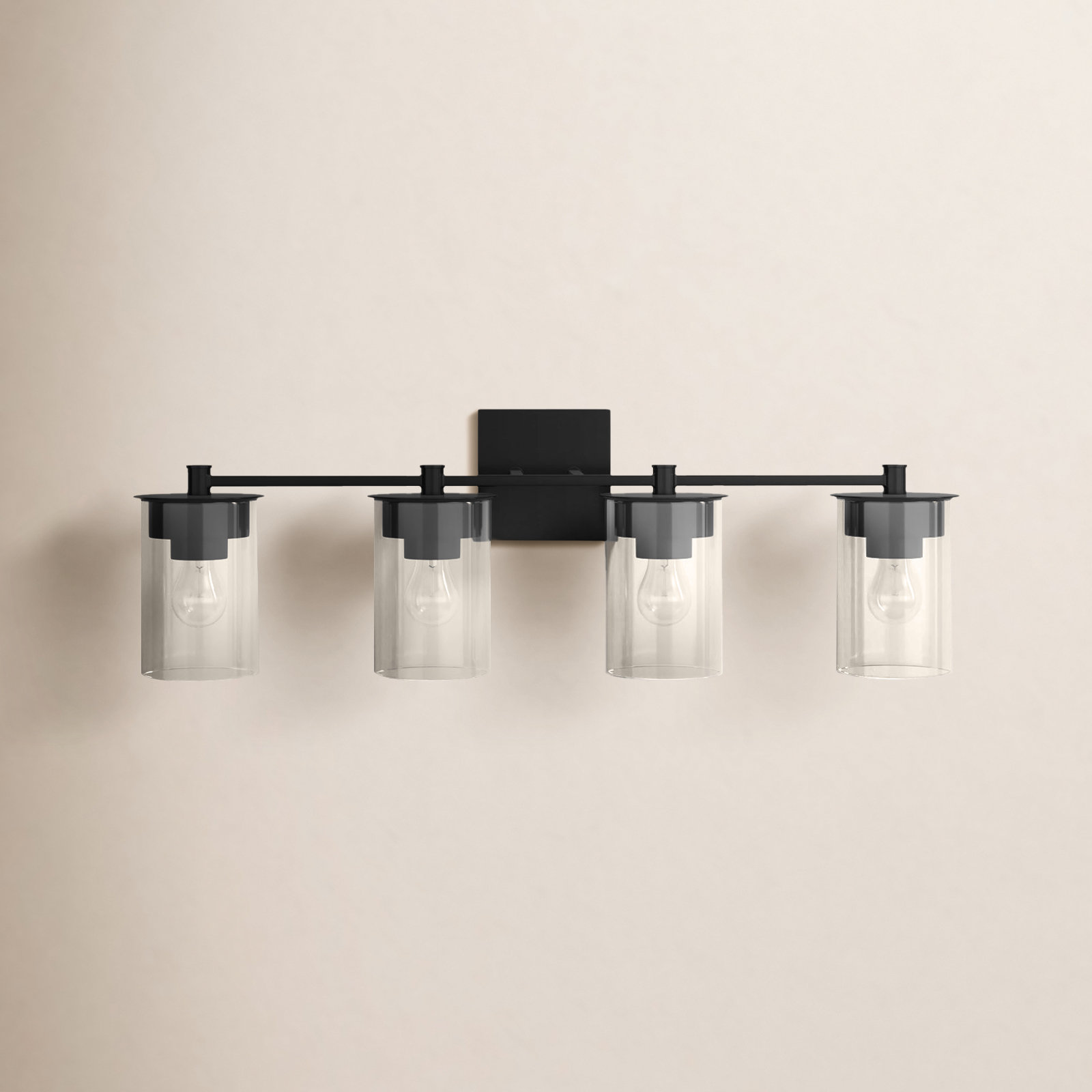 Elstone 4-Light Vanity Light, Matte Black
