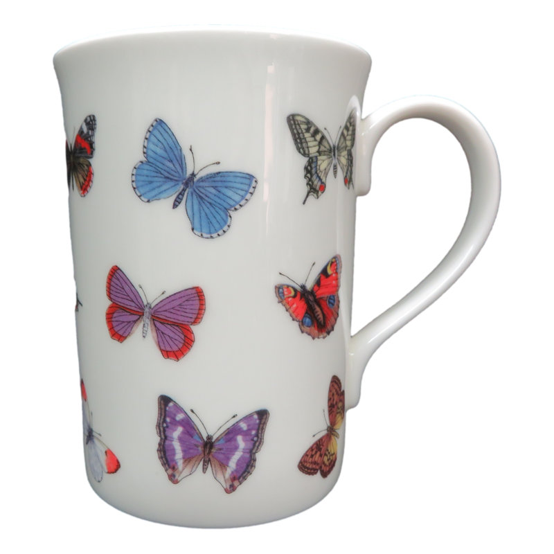 Spinella Bright Butterfly Bone China Mug
