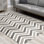 Abstract and Chevron Indoor Rug