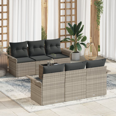 141cm Wide Patio Sofa with Cushions