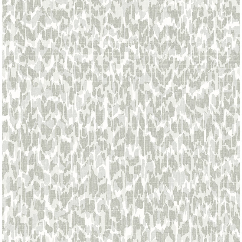 Calypso Abstract Animal Print Luxury Wallpaper, Dove
