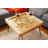 Sharnetta Rustic Word Game Table with Removable Glass Top