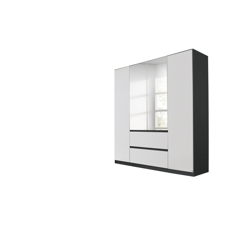 Mainz 4 Door Wardrobe, Alpine White/Grey