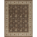 Cote D’Azure Hand Knotted Wool Area Rug in Cocoa/Ivory