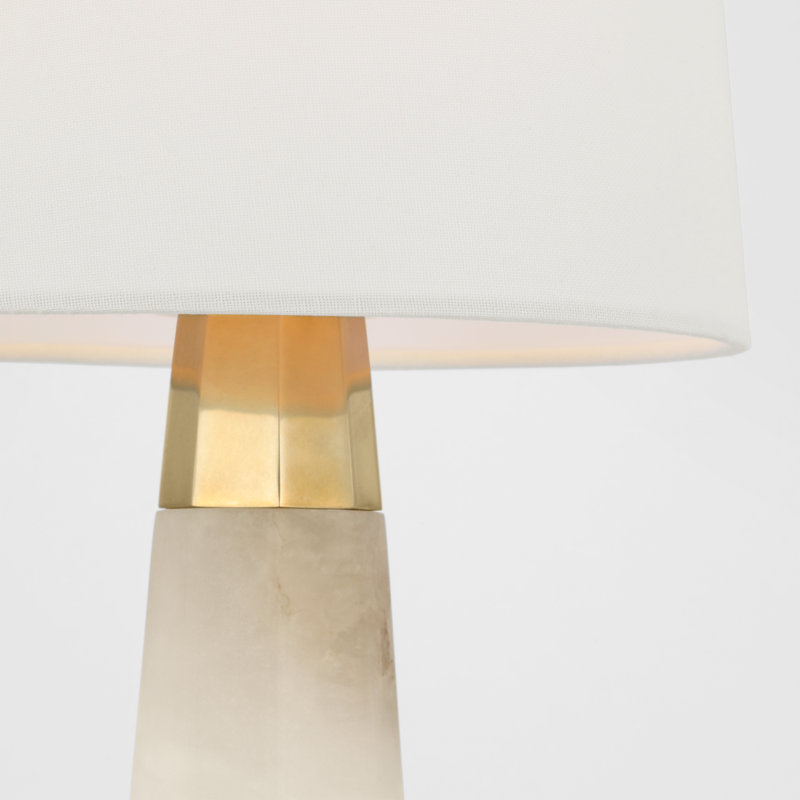 Olsen Cordless LED Table Lamp by AERIN, Gold/Alabaster