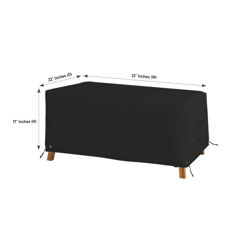 Housse de rangement rectangulaire haute densité pour repose-pieds, 17" H x 32" W x 22" D
