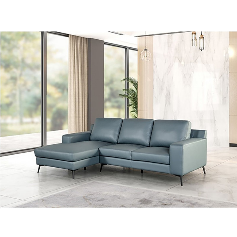 Canapé modulaire Jameisen, Left Hand Facing, Blue Leather Match