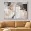 "Grunge Abstract Paint Stroke Effect", impression d'art moderne sur toile, 2 pièces-119400607-87607404-87607406