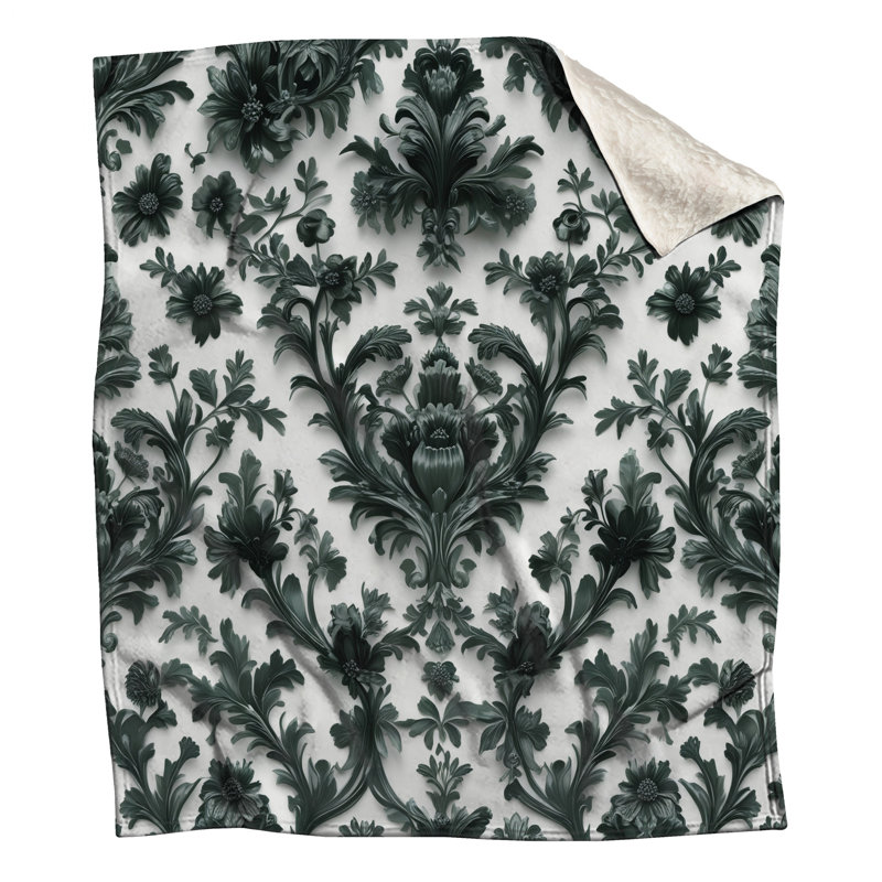 Couvertures complexes à motif floral, L 50 po x H 60 po