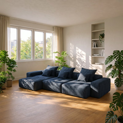Canapé modulaire en tissu chenille étincelant 6 pièces l 28,25 po x P 56,69 po x H 25,6 po Modern Luxe