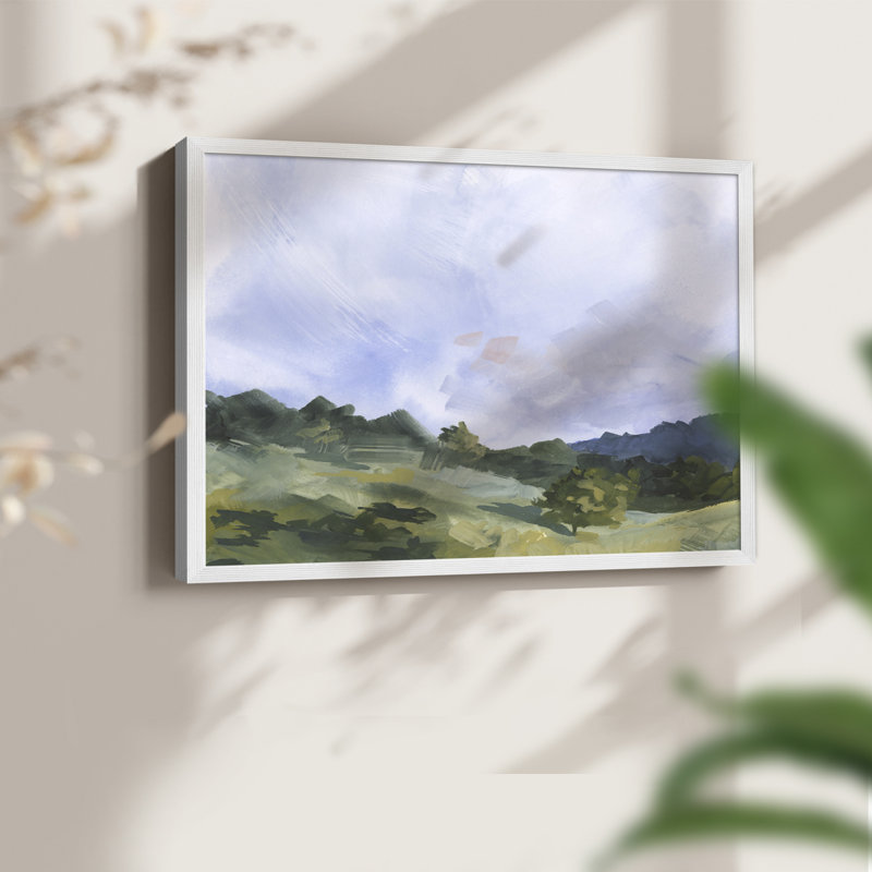 «Pastoral Horizons I», reproduction encadrée, H 22 po x l 28 po, Blanc