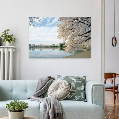 Cherry Blossom Trees Around The Tidal Basin Washington Dc Usa Tranquil Abstract Contemporary Cherry Tree Flower Nature Art