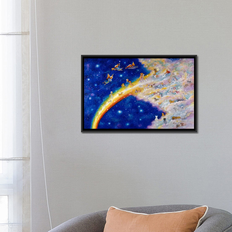 « arc-en-ciel », impression sur toile, H 12 po x l 18 po x P 1,5 po, Pas de tapis, Toile tendue