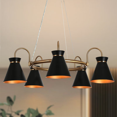 Lustre unique à 5 lumières Latieka