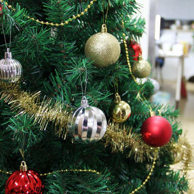 Boules de Noël, décorations d'arbre de Noël 34 carats, boules suspendues des Fêtes (1,57 po)