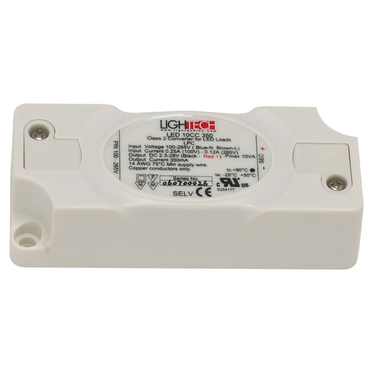 10W 350mA LED Class II Electronic Driver