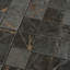 Pinnacle 12 X 12 In. Matte Dark Grey Blue, Orange Vein Porcelain Mosaic Wall And Floor Tile (10.76 Sq Ft/Case) - 11 Pack
